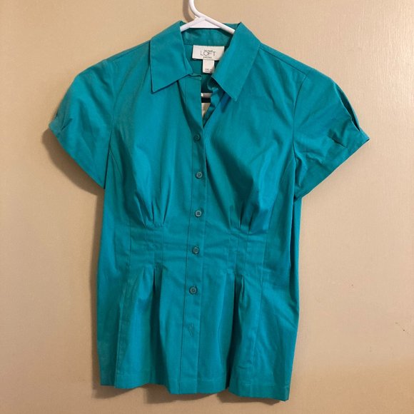 NWT - Teal Colored Button Down Shirt - Picture 1 of 4